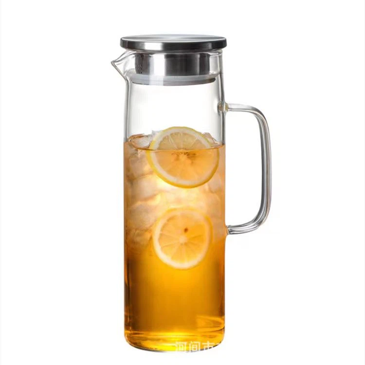 1000ml Glass Pitcher with Stainless Steel Lids