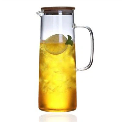 1100ml Glass Pitcher with Bamboo Lids