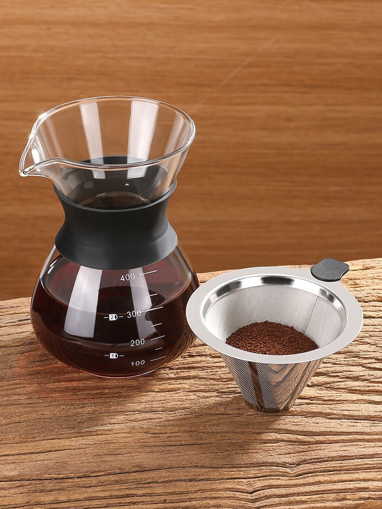 Glass Coffee Pot With Stainless Steel Infuser