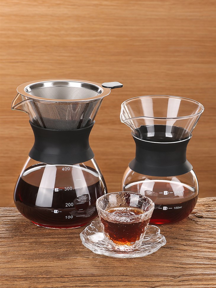 Glass Coffee Pot With Stainless Steel Infuser