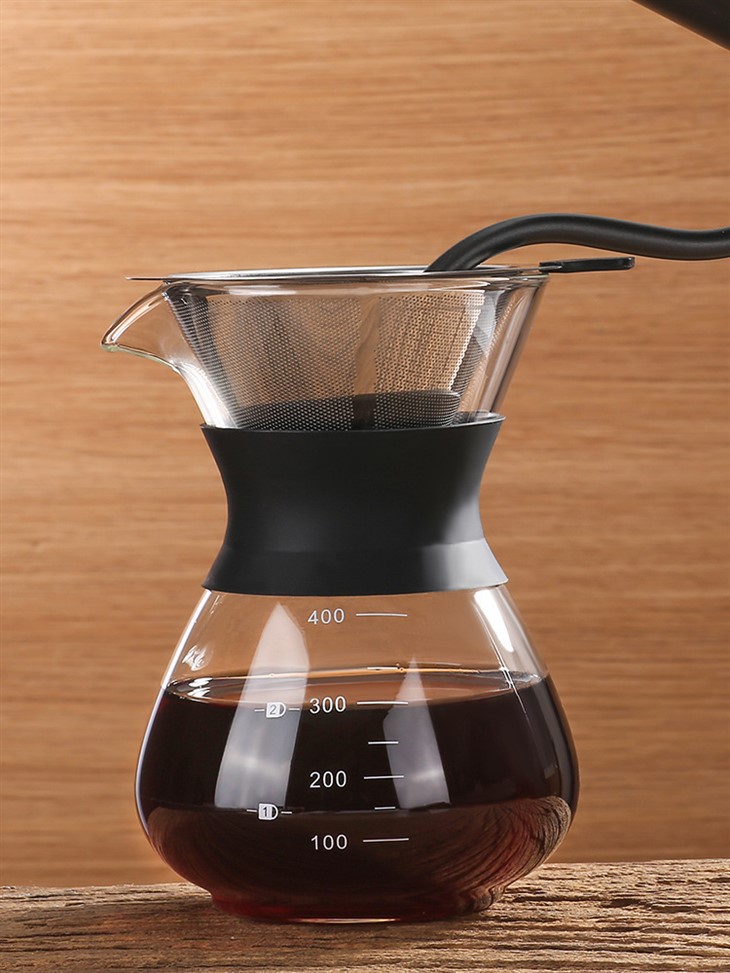 Glass Coffee Pot With Stainless Steel Infuser